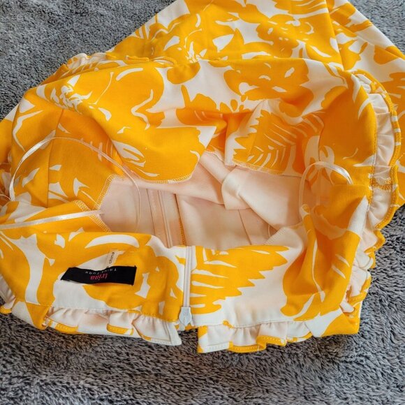 TRina Turk Womens Dress Size 6 Marigold Zile Slimming Ruffle Pinup Boho 163838 - Picture 7 of 14